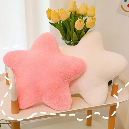 Star Cushion for Babies and , Plush, White 50cm 2