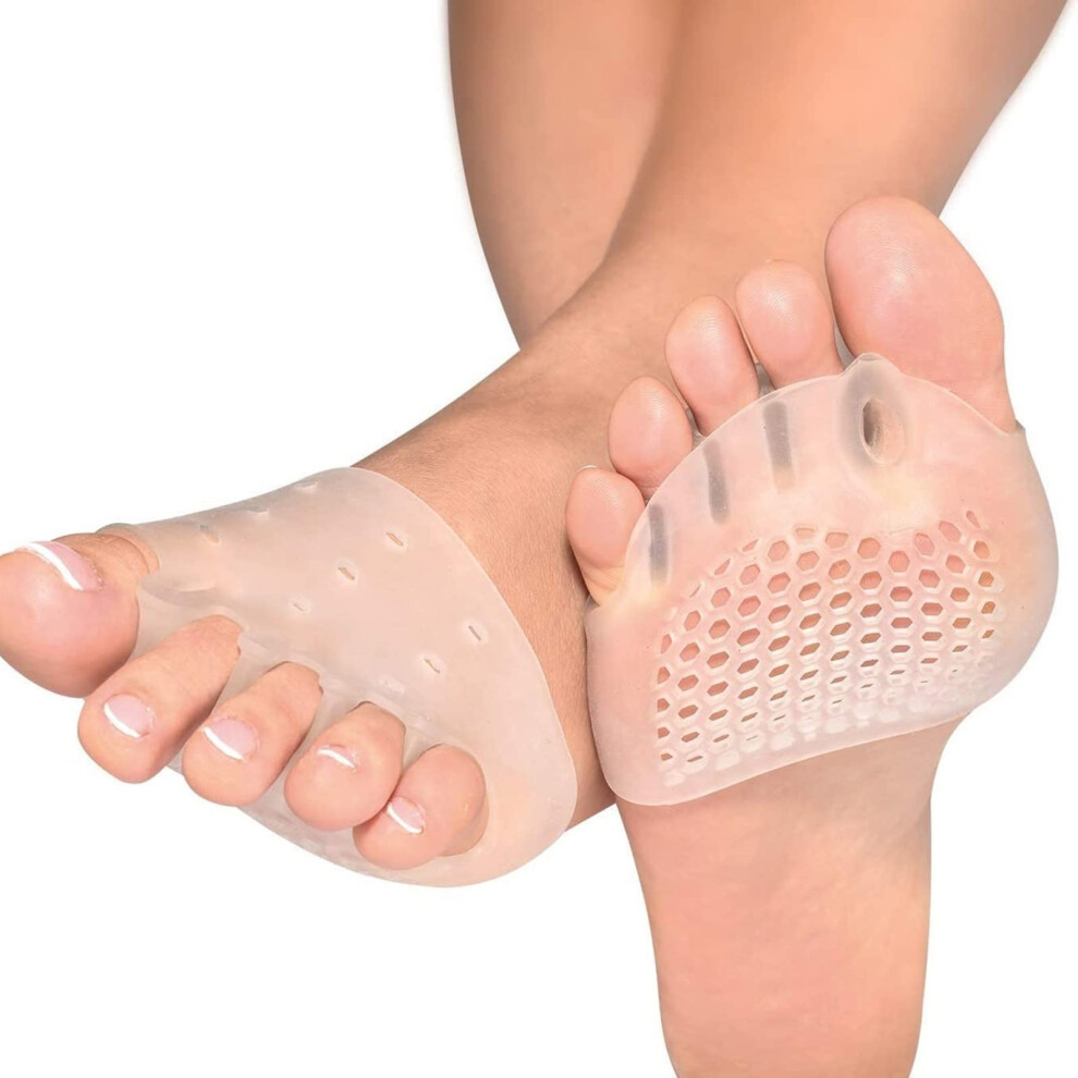 White Gel Toe Separator Metatarsal Pad Breathable Soft Ideal For Blisters Forefoot Pain Foot Care