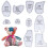 10pcs sewing memory bear pattern, acrylic quilt template ruler set  sewing memory bear pattern for beginners 1