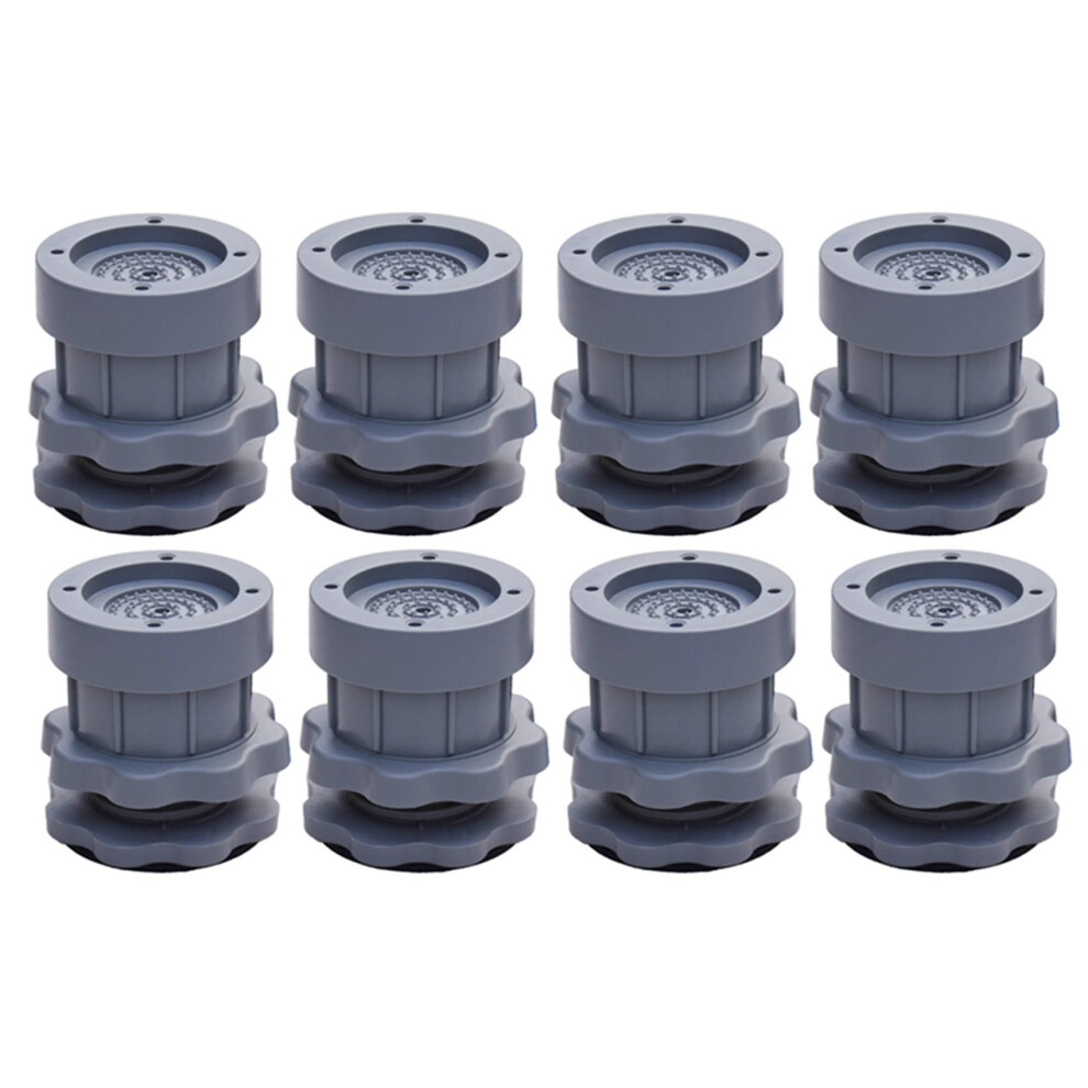 8Pc Adjustable Lift Washing Machine Antivibration Pad Nonslip Feet Mat Refrigerator Floor Faux Furniture Protection 6276012005195