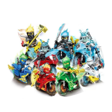 8Pcs Ninjago Motorfiets Minifiguren Ninja Minifiguren Past op Blokken Speelgoed