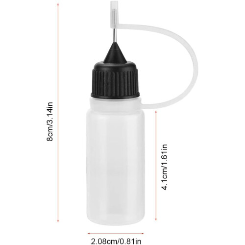 4 pieces 10 ml empty bottles with needle tip 1