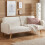 Birlea White Boucle Sofa Bed Birlea Micah 3 Seater Settee Fabric Click Clack 1
