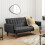 Charcoal Grey Sofa Bed Birlea Hudson 3 Seater Settee Fabric Click Clack 1