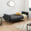 Charcoal Grey Sofa Bed Birlea Hudson 3 Seater Settee Fabric Click Clack 2