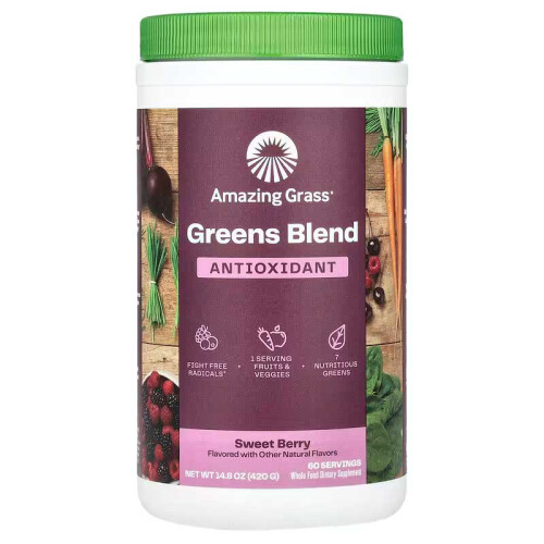Amazing Grass, Grönblad, Antioxidant, Söt Bär, 14,8 oz (420 g)