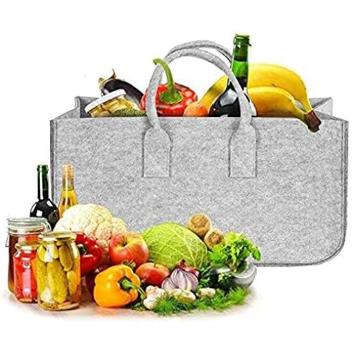Fireplace Felt Storage Bag Basket spaper Stand Burning Bag, Felt Foldable Burning Holder Basket 1