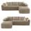MN Furniture (Camel) Modern Smart Left/Right Corner Sofa in a Box 6