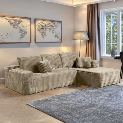 MN Furniture (Camel) Modern Smart Left/Right Corner Sofa in a Box 2