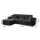 MN Furniture (Black) Modern Smart Left/Right Corner Sofa in a Box 4