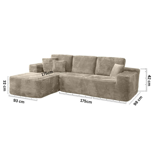 MN Furniture (Camel) Modern Smart Left/Right Corner Sofa in a Box 2
