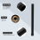 Black Shower Extend Pipe 30cm Length Shower Mixer Pipe Brass Bath 6