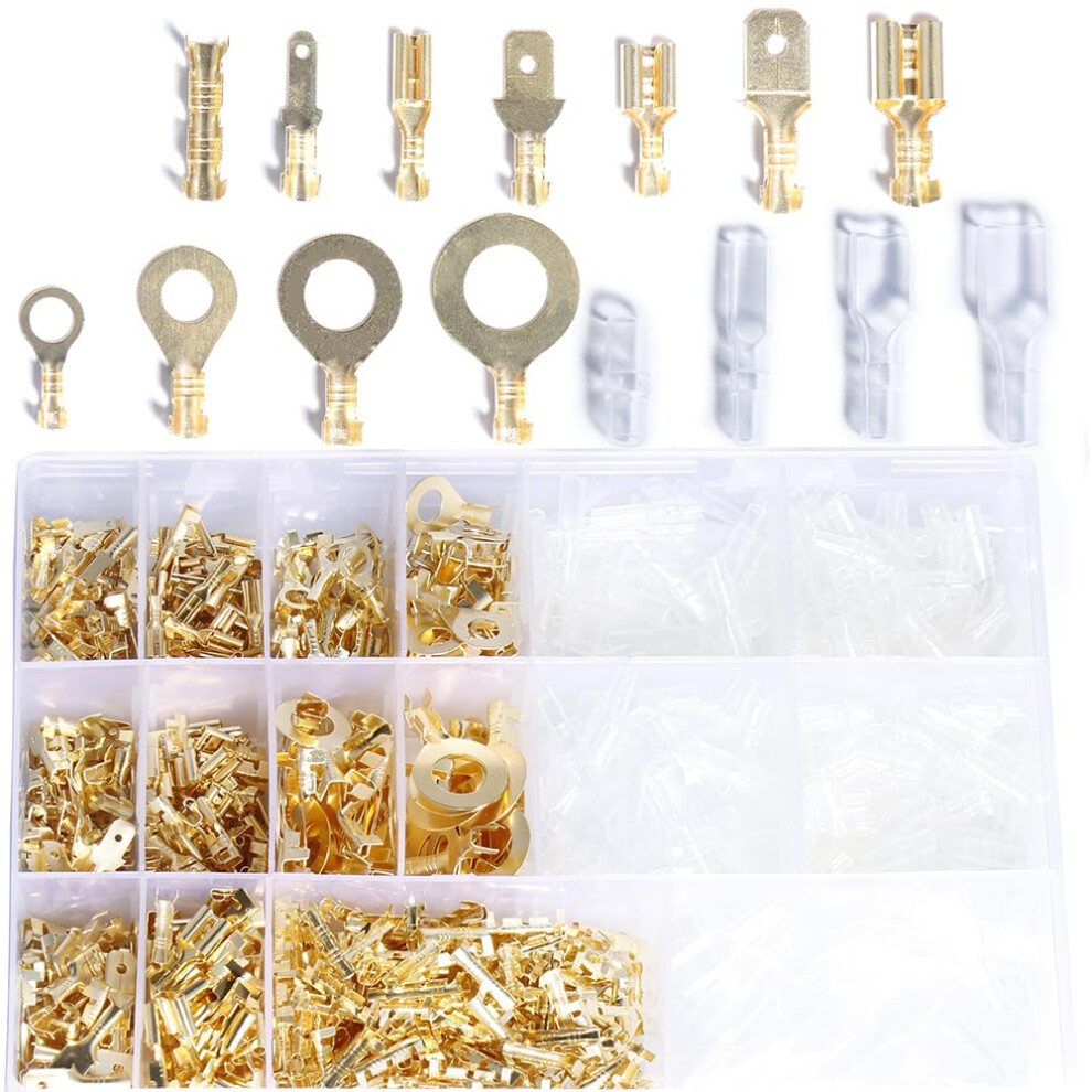 Electric Wire Crimp Terminals Female Male Spade Insulated Connectors Ring Lugs 2.8/4.8/6.3 Mm Fast Splices 6276012007502