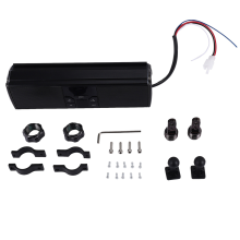 Alto-falantes estéreo para motocicleta, reprodutor de música MP3 com USB, entrada auxiliar, rádio FM