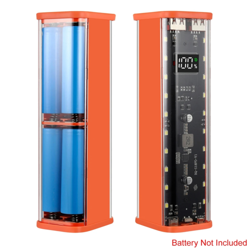 8 Slots 18650 DIY Powerbank Etui Orange 2