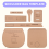 DIY Leather Tool Kit Kraft Handbag Sewing Pattern Size 21x19x6.5CM 6