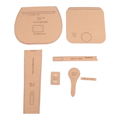 DIY Leather Tool Kit Kraft Handbag Sewing Pattern Size 21x19x6.5CM
