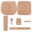 DIY Leather Tool Kit Kraft Handbag Sewing Pattern Size 21x19x6.5CM 2