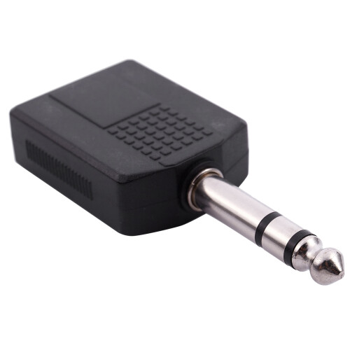 Conector adaptador divisor de conector macho mono de 6,35 mm a conector ...
