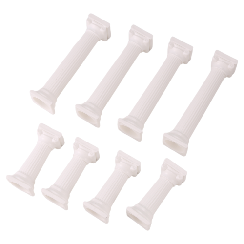 8Pcs/Set White Small+Large Plastic Cake Pillars 1