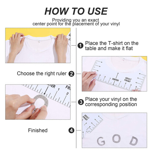 13 Pieces -Shirt Ruler Guide Set,-Shirt Ruler Tool, DIY Printing 1