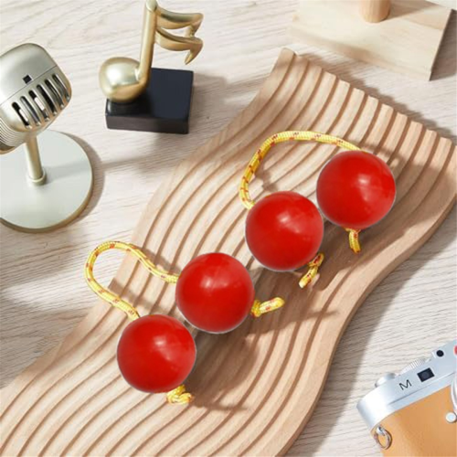 2 Ζεύγη Ρυθμικής Μπάλας, για Παιδιά Ενήλικες Πάρτι Μουσικό Μάθημα, Κίτρινο 1