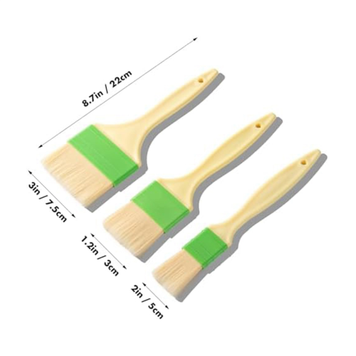 3Pcs Cooking Brush Set, for Baking, Perfect for Marinade, BBQ Brushe 2