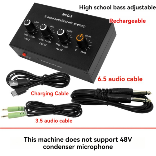 MEQ-3 3-segment Equalizer Tone Adjust Audio Signal Preamplifier 1