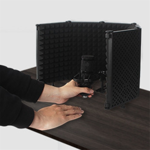 5 Panel Microphone Isolation Shield Mic Sponge Soundproof Shield 2