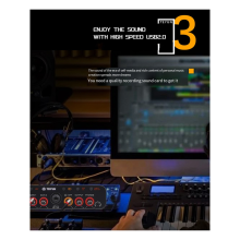 Q-26 USB Audio Interface Geluidskaart voor Studio