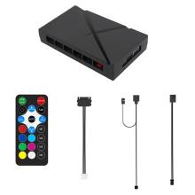 ARGB PWM fjernbetjening 6-vejs splitter 4-bens PWM blæserhub
