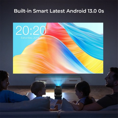 H320 Smart TV-projektor Android 13 Wifi6 300 EU-stik 1