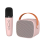 Bluetooth-luidspreker met 1 draadloze microfoon Mic Karaoke-machine Roze 1