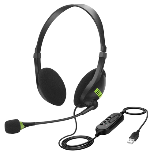 USB Wired Headset with Microphone Noise Cancelling