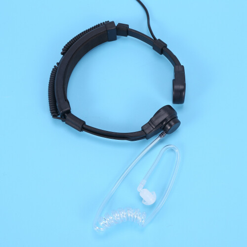 Throat Mic Miniphone Acoustic Headset for Two Way Radio 2