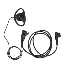 2 Pin Advanced D Shape Clip-Ear Ptt Headset Earpiece Mic For