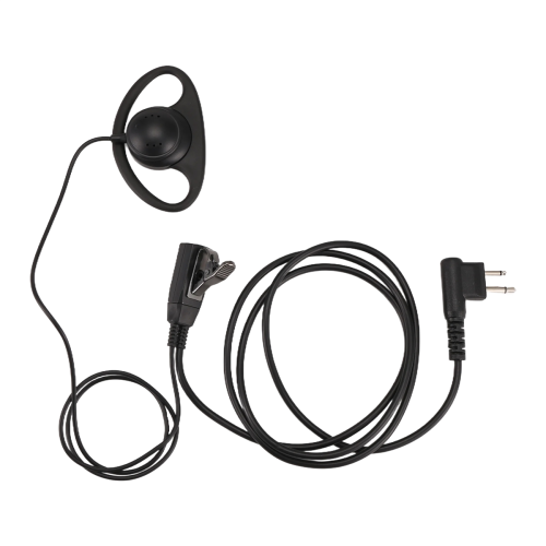 2 Pin Advanced D Shape Clip-Ear Ptt Headset Earpiece Mic For