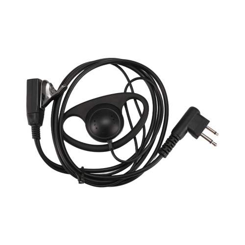 2 Pin Advanced D Shape Clip-Ear Ptt Headset Earpiece Mic For 1