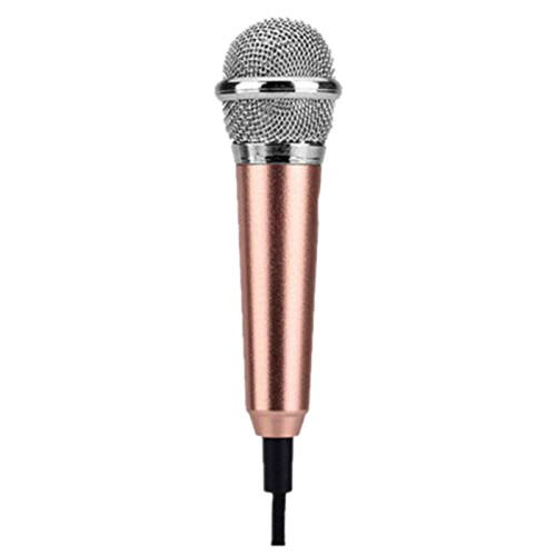 com microfone estéreo omnidirecional para gravação de voz e canto (rosa)