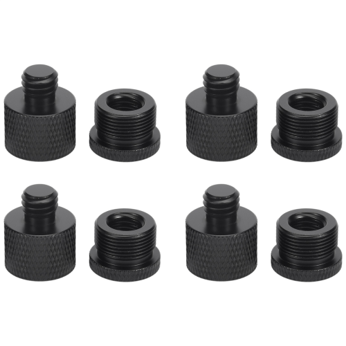 Juego de 8 roscas para micrófono (hembra de 3/8" a macho de 5/8") para soporte de micrófono
