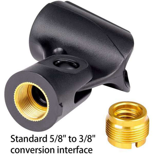 4-delt mikrofonklipsholder med 5/8 tommer til 3/8 tommer adapter 1