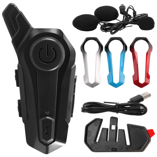 Motorcykel Bluetooth hjelm intercom til full face hjelm 3 farver stel 1