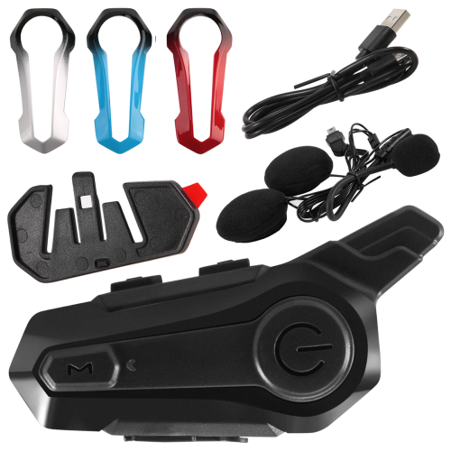 Motorcykel Bluetooth hjelm intercom til full face hjelm 3 farver stel 2