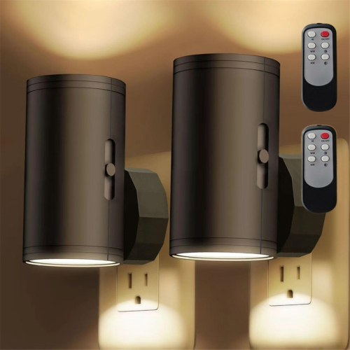LED Night Lights Plug into Wall 3 Colors With Remote Control UK Plug 1