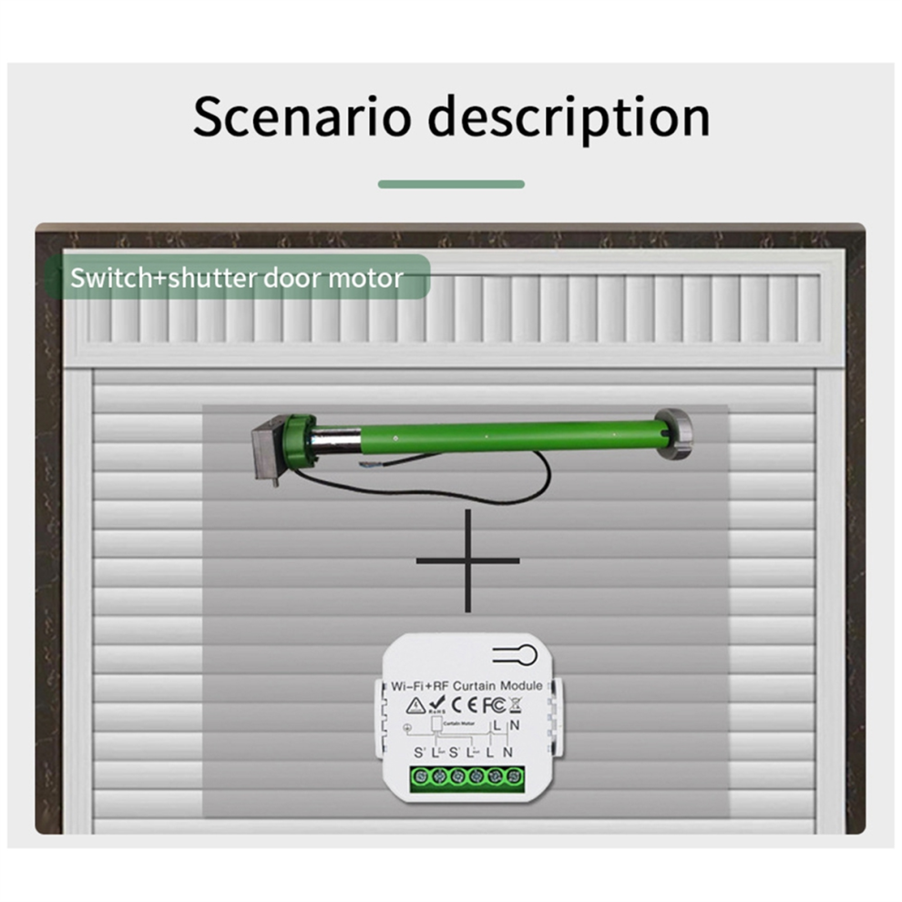 Interruptor De Cortina Inteligente Con Wifi Tuya, Control Remoto, Persiana Enrollable EléCtrica-image