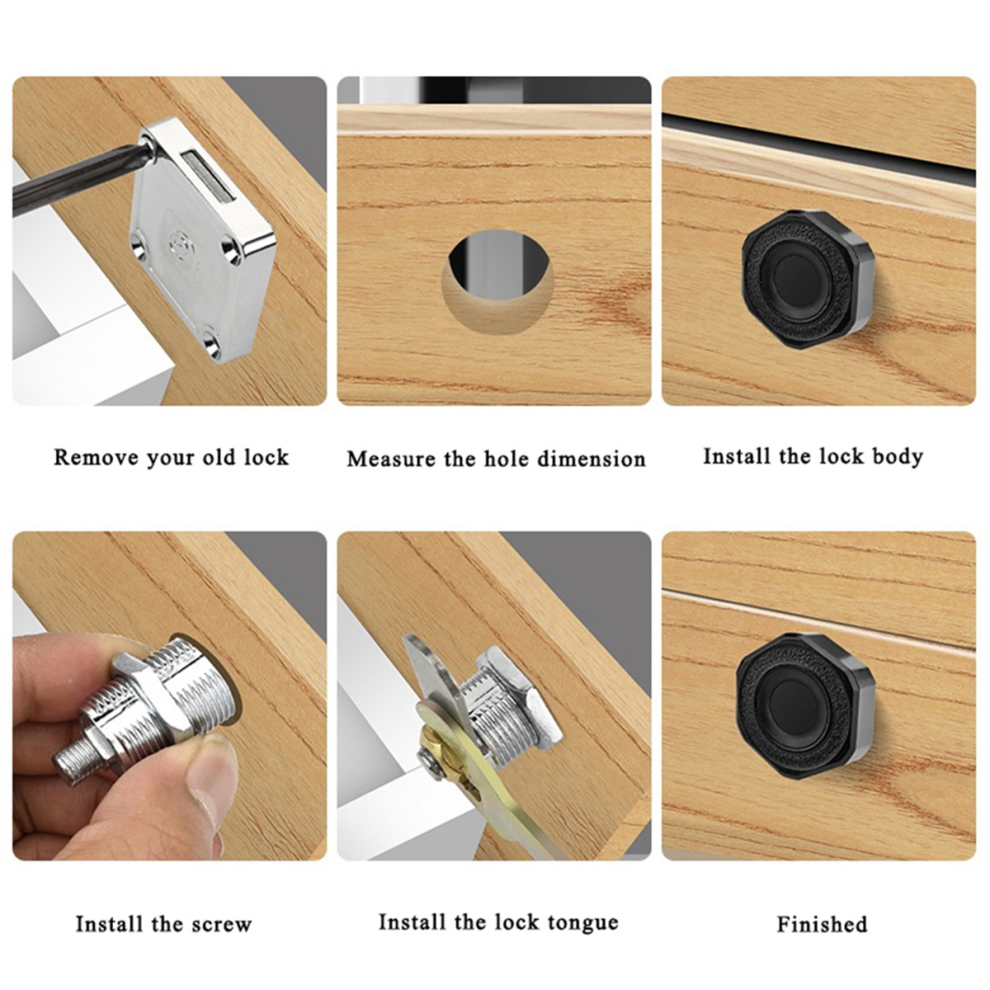 Tuya App Smart Fingerprint Cabinet Drawer Black L20mm 4714159422298