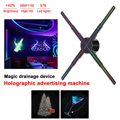 WiFi 3D Holografisk Projektor 576LED APP Styring EU Stik