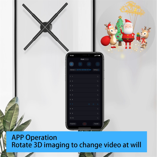 WiFi 3D Holografisk Projektor 576LED APP Styring EU Stik 2
