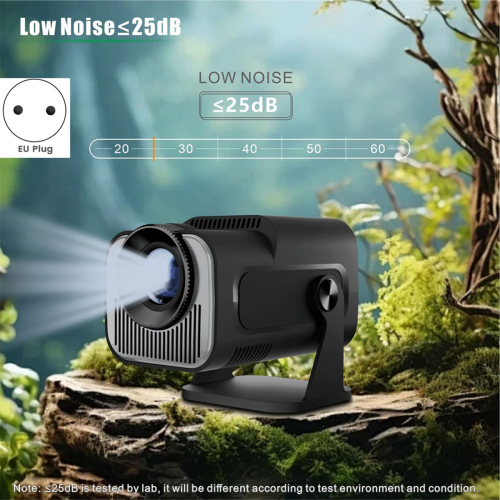 HY320 Mini Native 720P Android 11 Projektor 200ANSI Wifi6, EU-stik