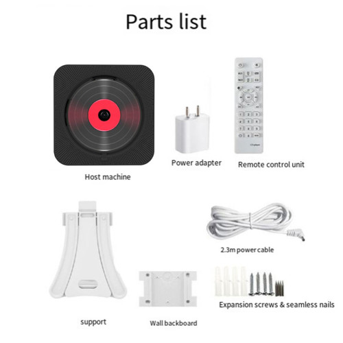 Portable CD Player Bluetooth Speaker Stereo LED Screen EU Plug 1